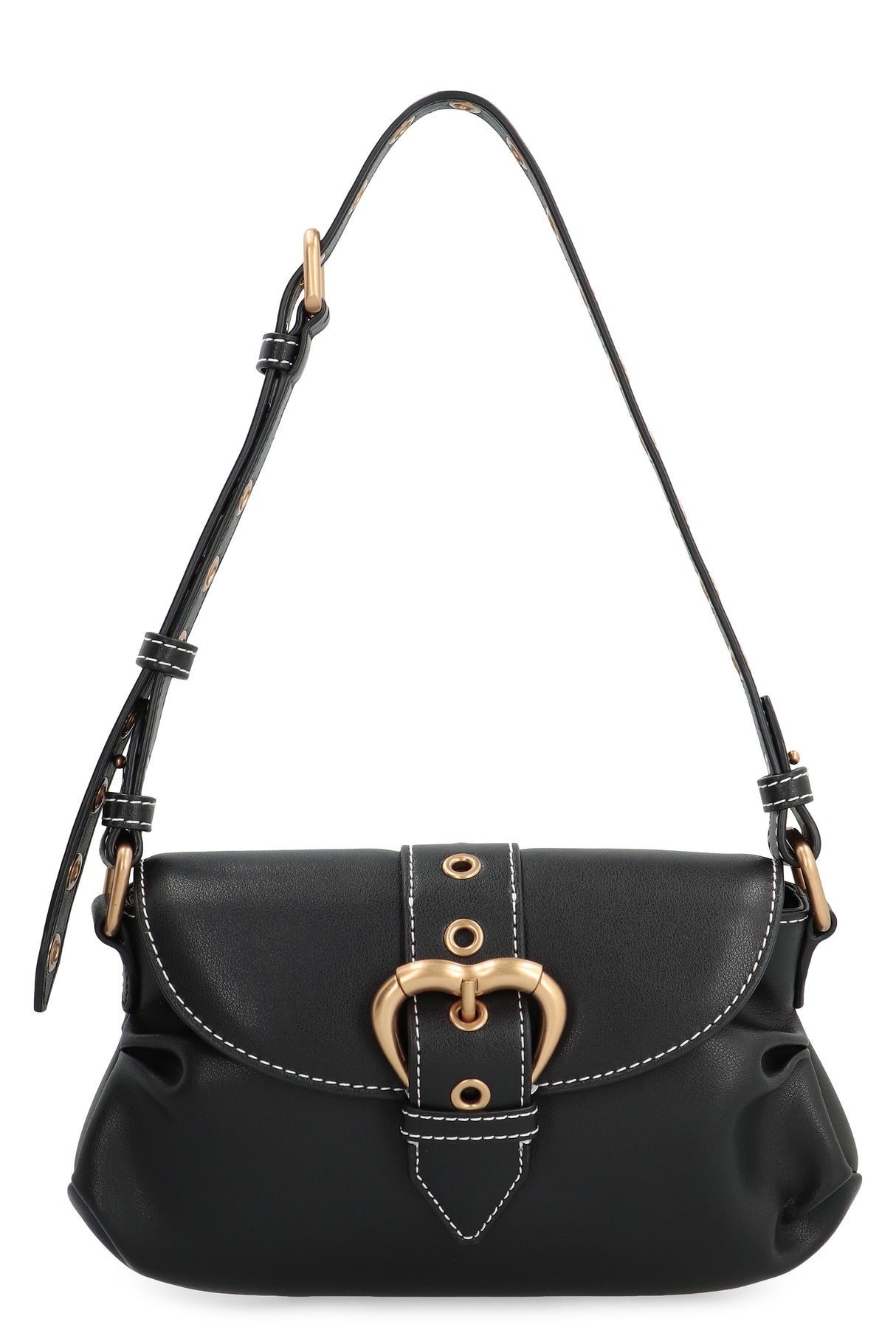 PINKO Mini Heart Buckle Shoulder Handbag