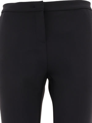 女装黑色褶皱伸缩裤 - SS24 系列