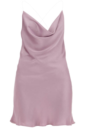 Y/PROJECT Mini Satin Slip Dress with Spaghetti Straps