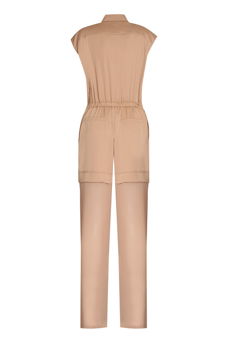 PINKO Beige Utility Crepe Jumpsuit for Women - SS24