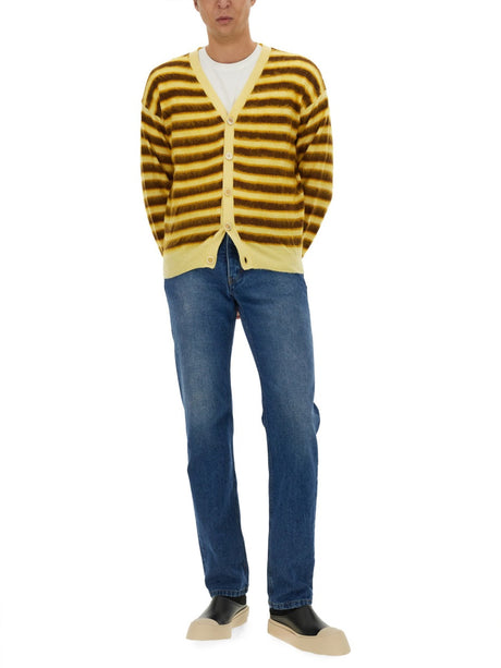 MARNI Men's Striped Cardigan - Size 48