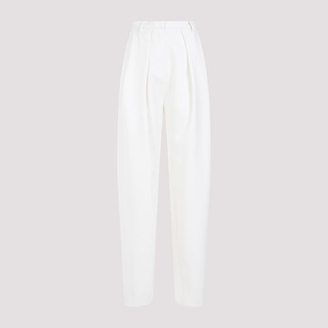 MAGDA BUTRYM White Wool Pants for Women - SS24 Collection