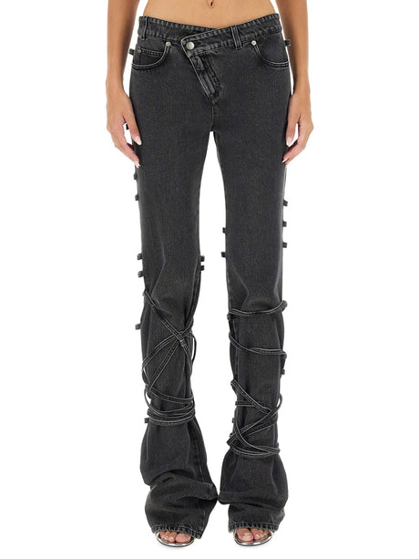 ALEXANDER McQUEEN Slim Fit Jeans with Knotted Detail - Size 27