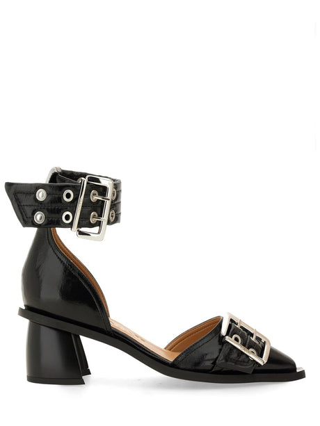 GANNI Elegantly Crafted Buckle Pump