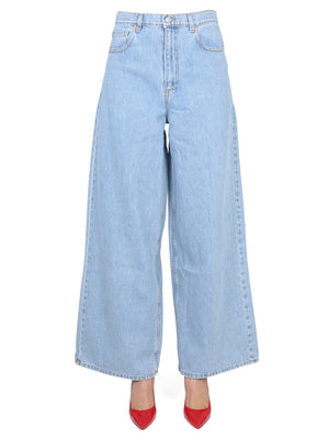 MAGDA BUTRYM Wide Leg Women's Jeans with Button Closure