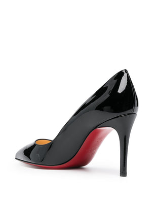 CHRISTIAN LOUBOUTIN Glossy Black Patent 85mm Stiletto Pumps