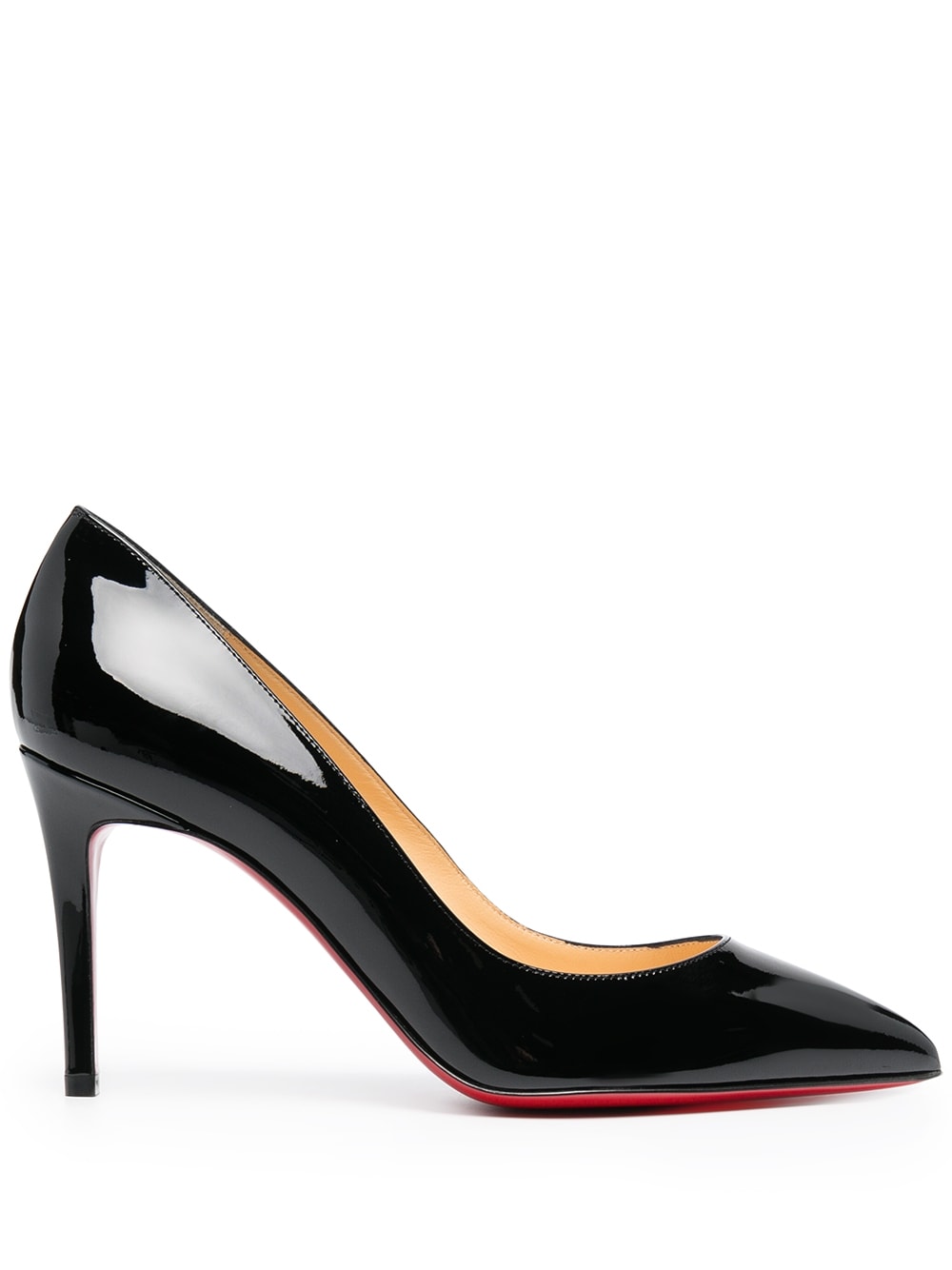 CHRISTIAN LOUBOUTIN Glossy Black Patent 85mm Stiletto Pumps