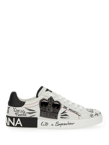 DOLCE & GABBANA Premium Leather 'Portfino' Sneakers for Men