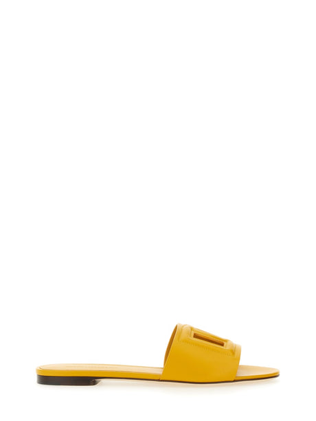 DOLCE & GABBANA Elegant Leather Slide Sandal for Women