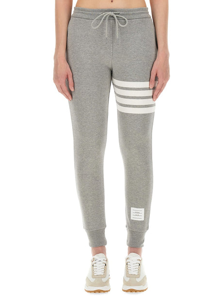 THOM BROWNE Women's Cotton Fleece Pants with Elastic Waistband