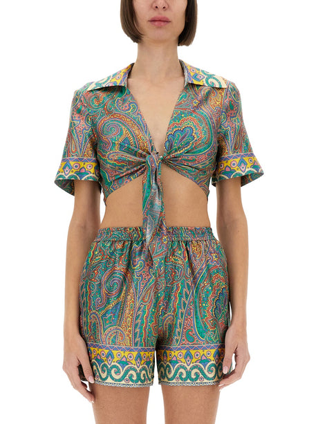 ETRO Elegant Silk Mini Top - Size S