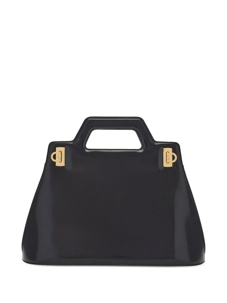 Ferragamo Wanda Mini Calf Leather Tote Bag