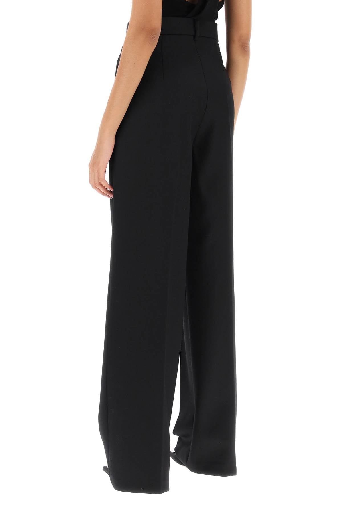 MAGDA BUTRYM Elegant Light Wool Wide Leg Pants for Women