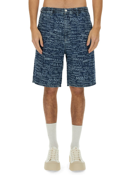 MARNI Men's Denim Mini Shorts - Size 32