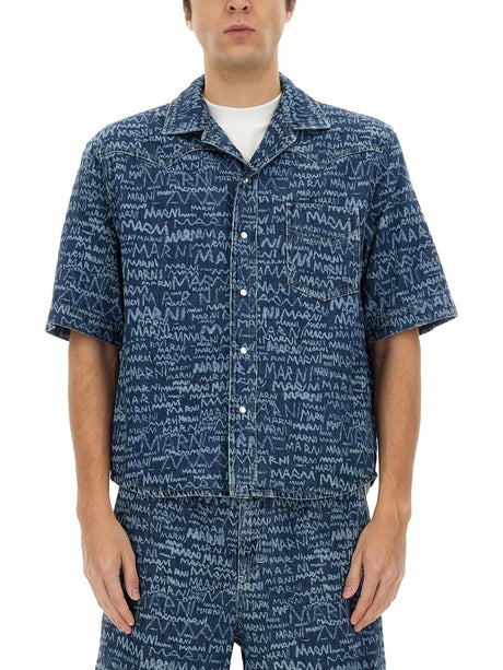 MARNI Denim Bowling Shirt (Size 48 IT)