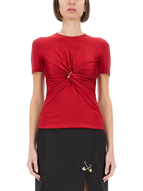 VERSACE Curled Top with Safety Pin Detail - Size 40 IT