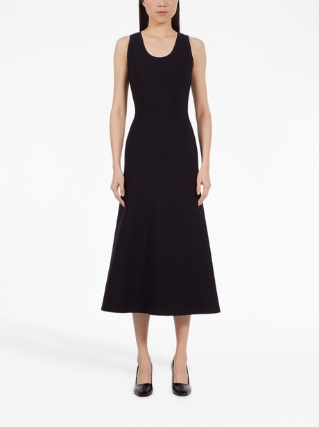 Sleeveless Flared Midi Dress in Black - FW23 Collection