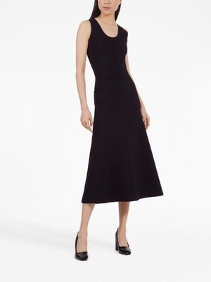 Sleeveless Flared Midi Dress in Black - FW23 Collection