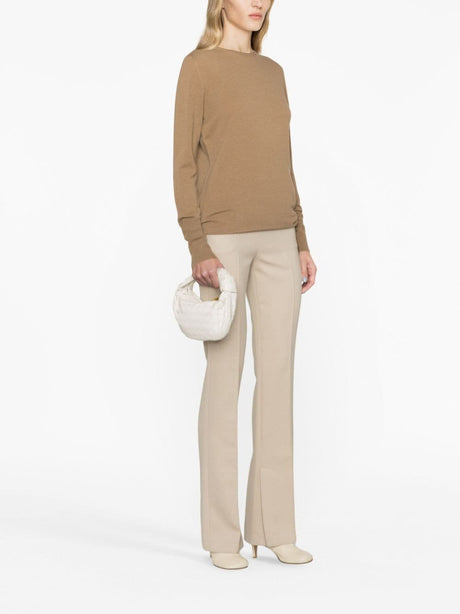 Sand Beige Cashmere Crew-Neck Jumper - FW23 Collection