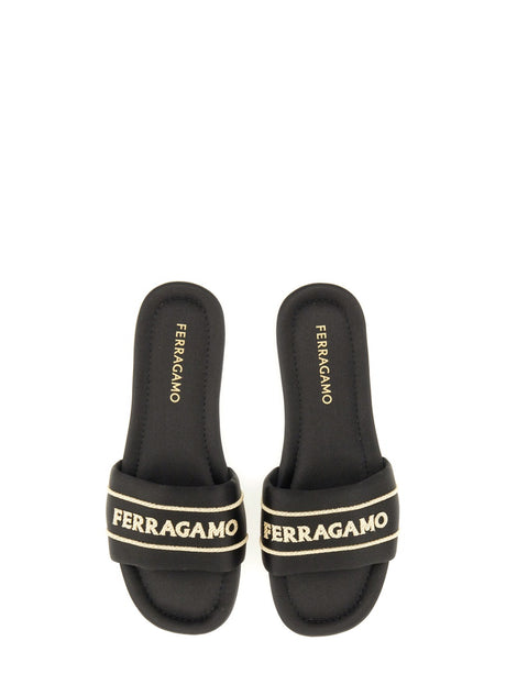 Ferragamo Elegant Mini Fabric Sandals for Women - SS25 Collection