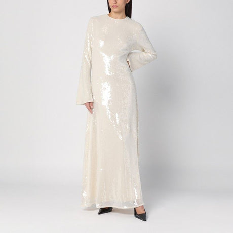 ROTATE BIRGERCHRISTENSEN Ivory Long Sequin Dress