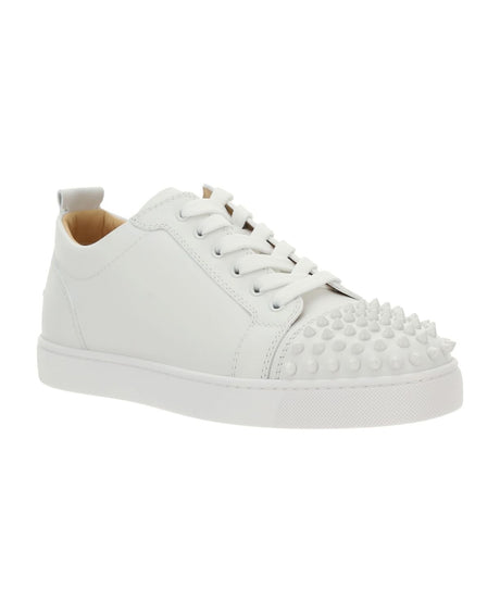 CHRISTIAN LOUBOUTIN Luxurious White Leather Sneakers for Men