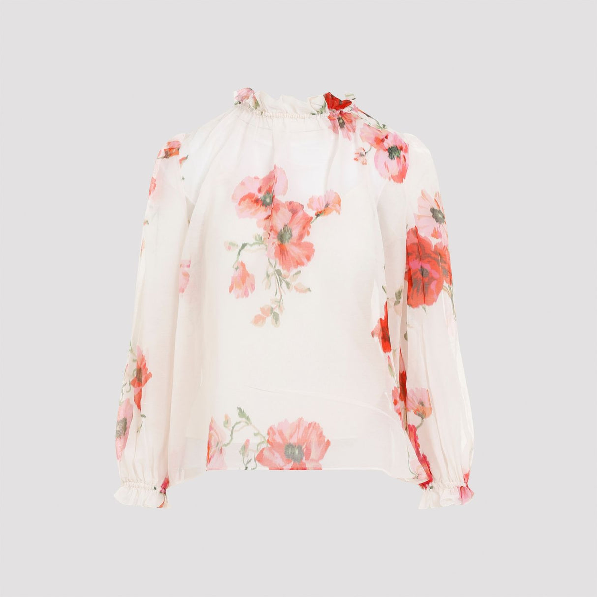 ZIMMERMANN Multicolor Silk-Cotton Billow Blouse