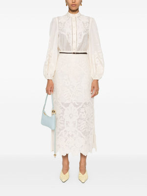 ZIMMERMANN Elegant Embroidered Linen Blouse