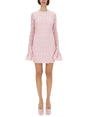 ROTATE BIRGERCHRISTENSEN Mini Lace Dress with Puff Sleeves - Size 34 DK