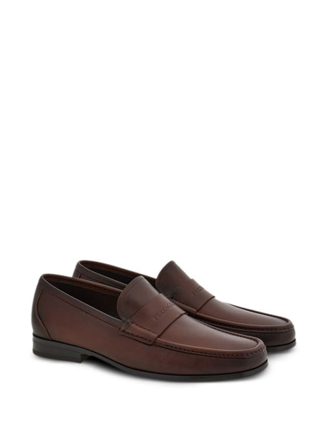 Ferragamo Smooth Leather Dupont Loafers for Women