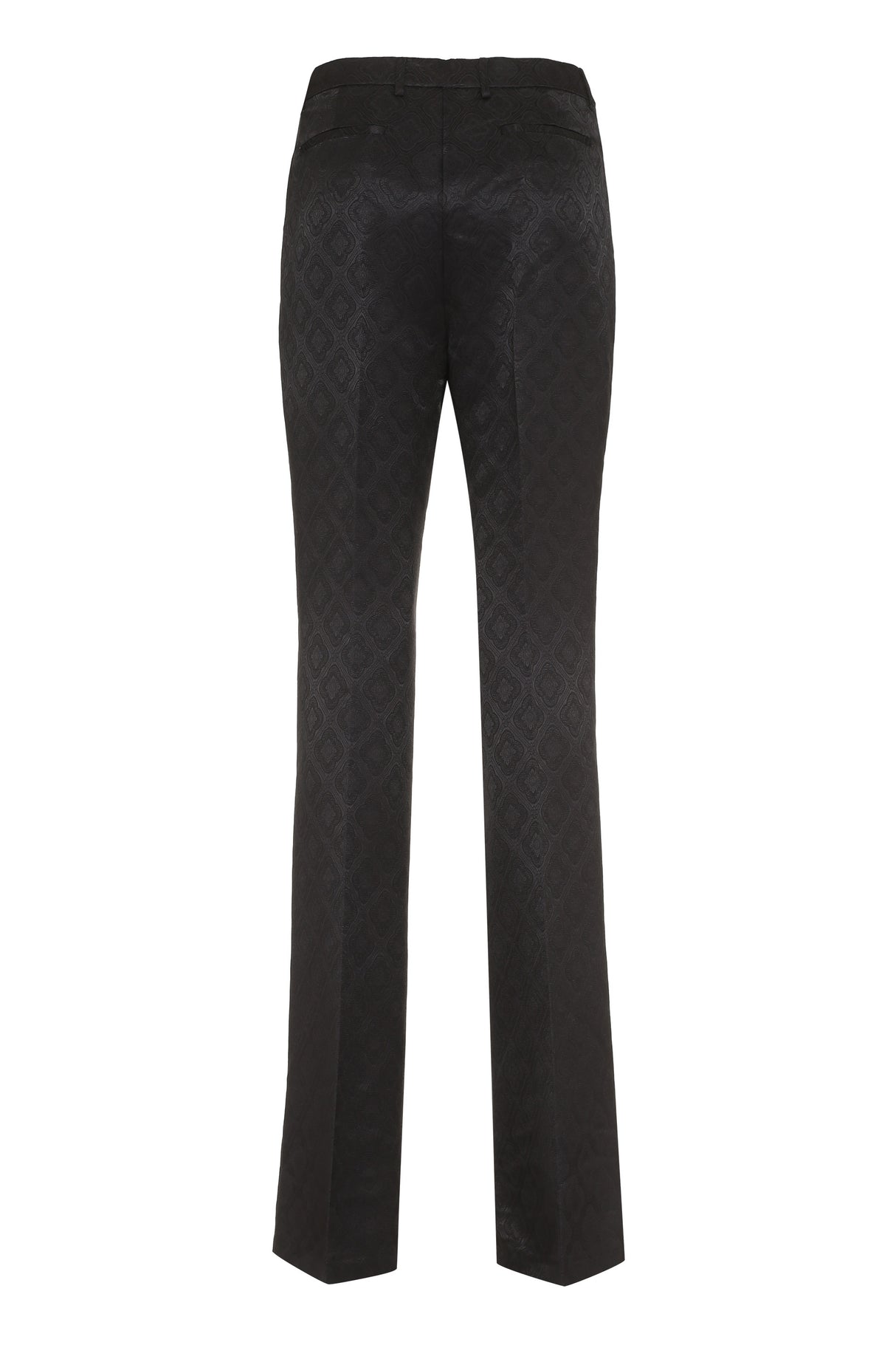 ETRO Floral Jacquard Flared Trousers for Women - Black