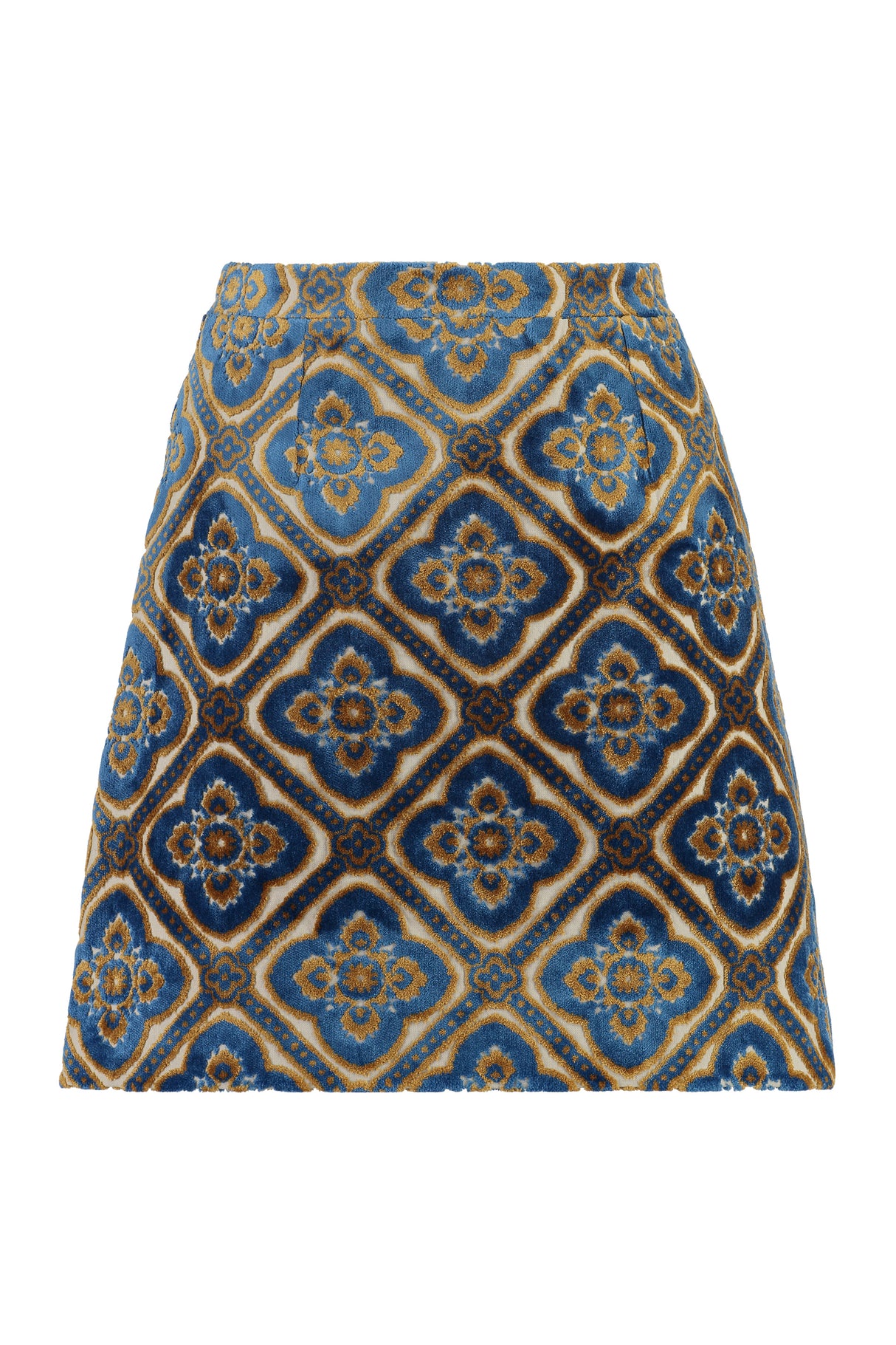 ETRO Luxurious Velvet Skirt with Jacquard Motif