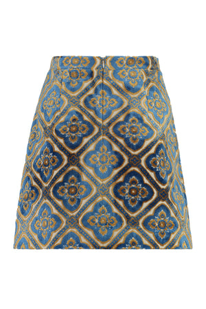 ETRO Luxurious Velvet Skirt with Jacquard Motif