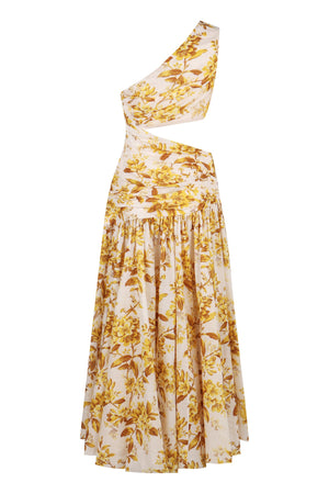 ZIMMERMANN GOLDEN ASYMMETRIC DRESS