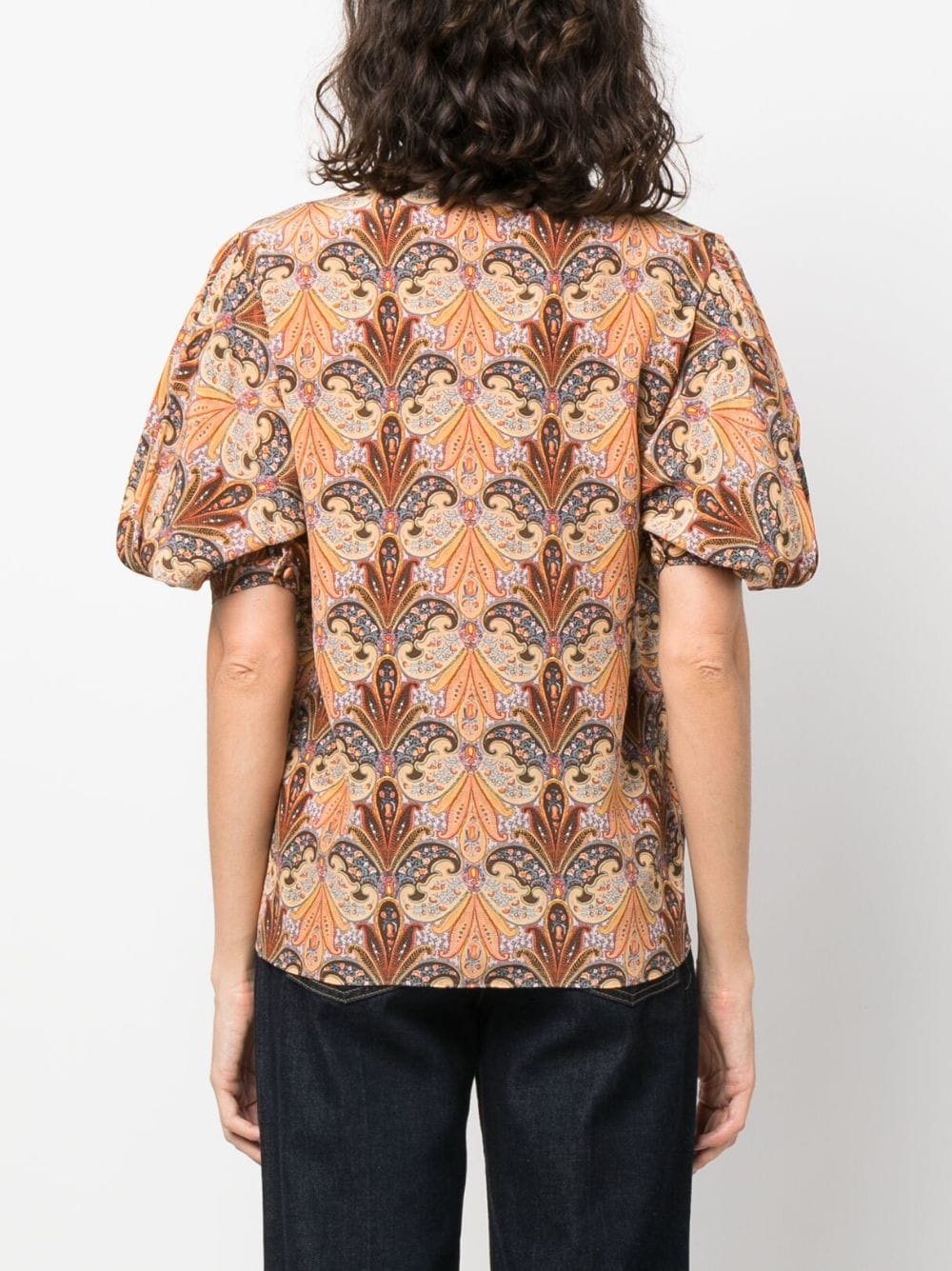 ETRO Paisley-Print Silk Shirt - Women's Grey Silk Shirt