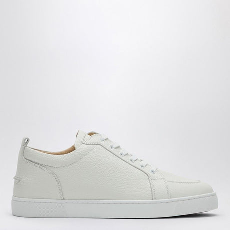 CHRISTIAN LOUBOUTIN Luxury White Leather Low-Top Sneakers with Red Sole