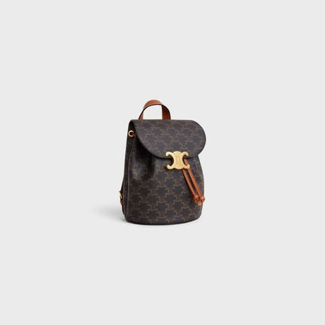 CELINE Bonnie Mini Backpack in Triomphe Canvas and Calfskin