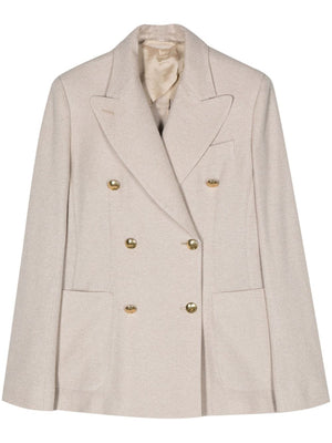 MAX MARA Double-Breasted Cotton Jacket for Women in Beige