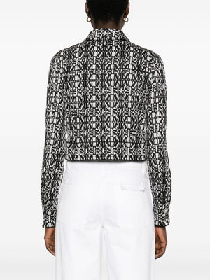 MAX MARA Trendy White Patterned Jacket for Women SS24