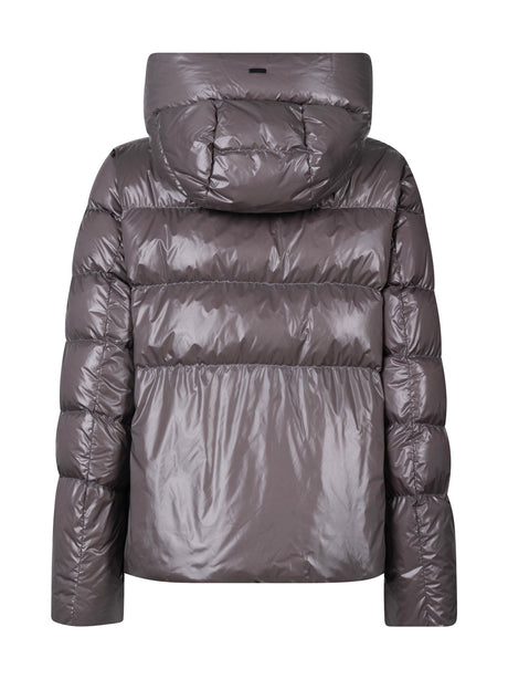 HERNO Men's Regular Fit Down Jacket in Glazed Ripstop