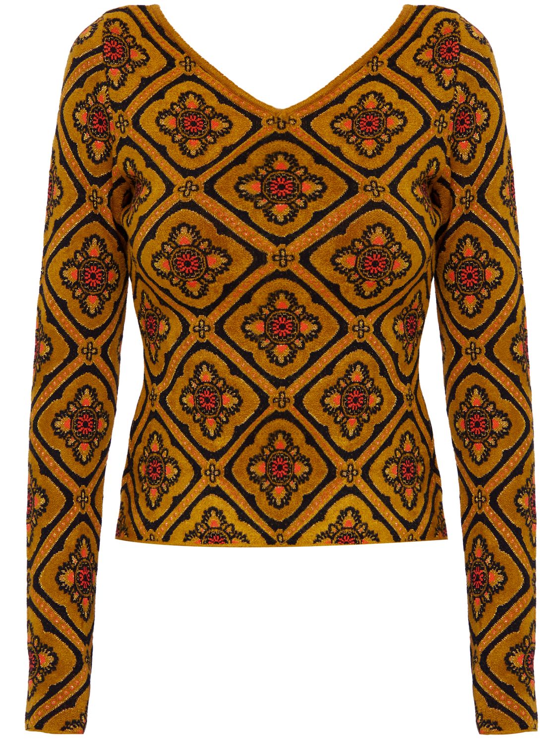 ETRO Luxurious Brown Jacquard Sweater for Women - FW2023