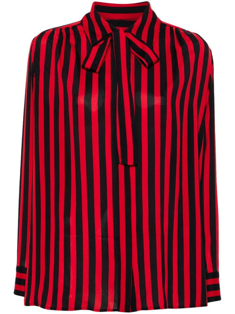 MSGM Satin Striped Regular Fit Shirt for Men - FW24