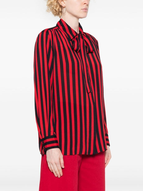 MSGM Satin Striped Regular Fit Shirt for Men - FW24