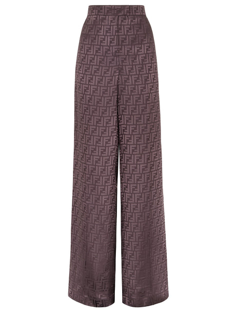 FENDI Satin Crepe Pants for Men - FW24 Collection