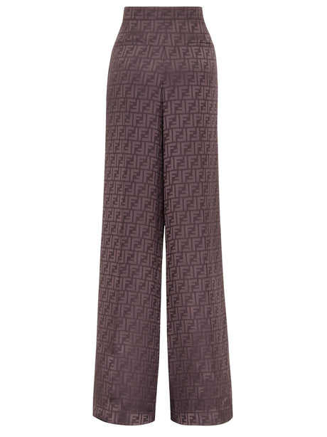 FENDI Satin Crepe Pants for Men - FW24 Collection