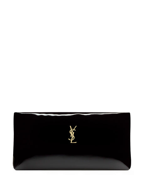 SAINT LAURENT PARIS Mini Pouch Handbag in Shiny Eco Leather - 30 x 15 x 3.5 cm