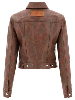 Multicolor Paisley Jacquard Cotton Jacket for Women - SS23