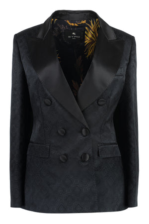 ETRO Double-Breasted Jacquard Motif Jacket for Women