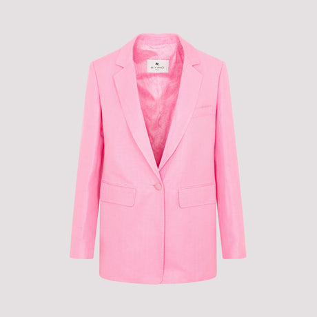 ETRO Pink & Purple Linen/Silk Jacket for Women - SS23