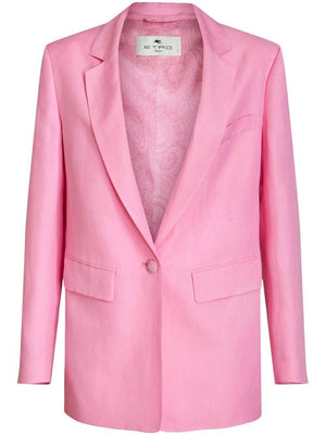 ETRO Tailored Linen and Silk Blazer - SS23 Collection